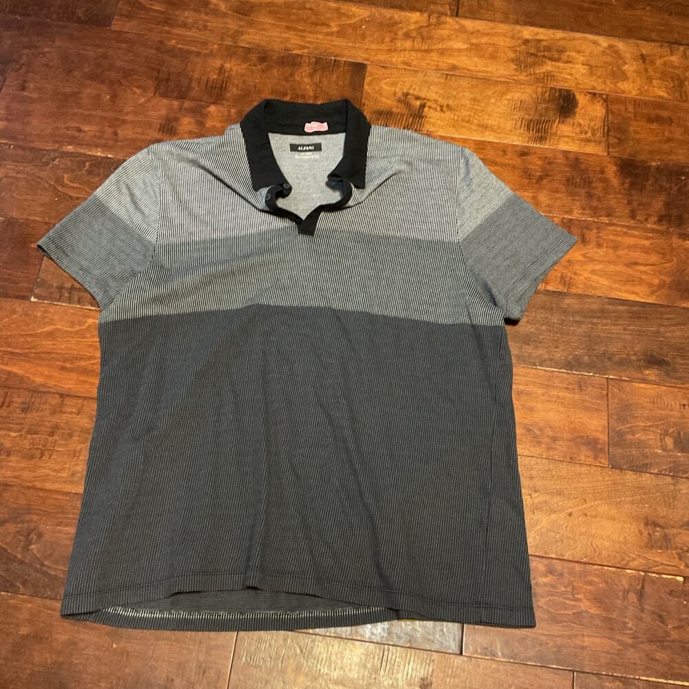 Alfani Men's Tri Color Gray Polo Sz XXL